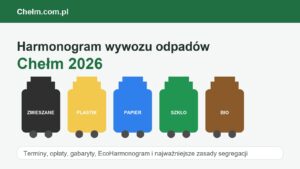 Harmonogram wywozu odpadów Chełm 2026. Terminy, opłaty i EcoHarmonogram