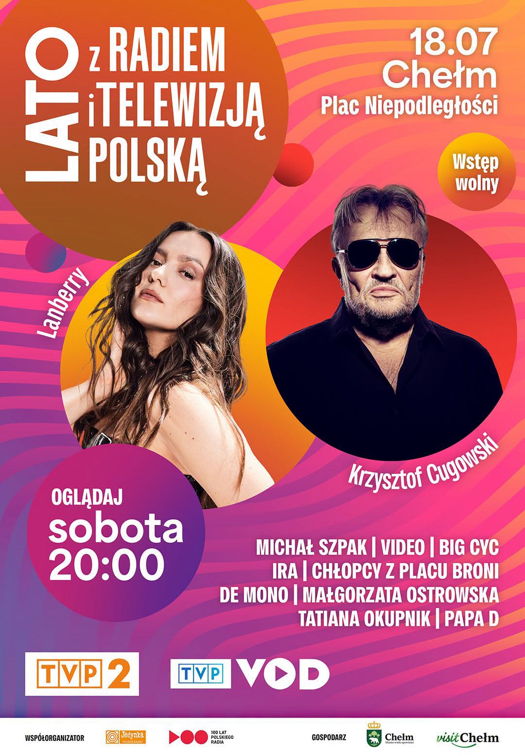 Lato z Radiem i Telewizją Polską w Chełmie - aktualny plakat 18 lipca 2026