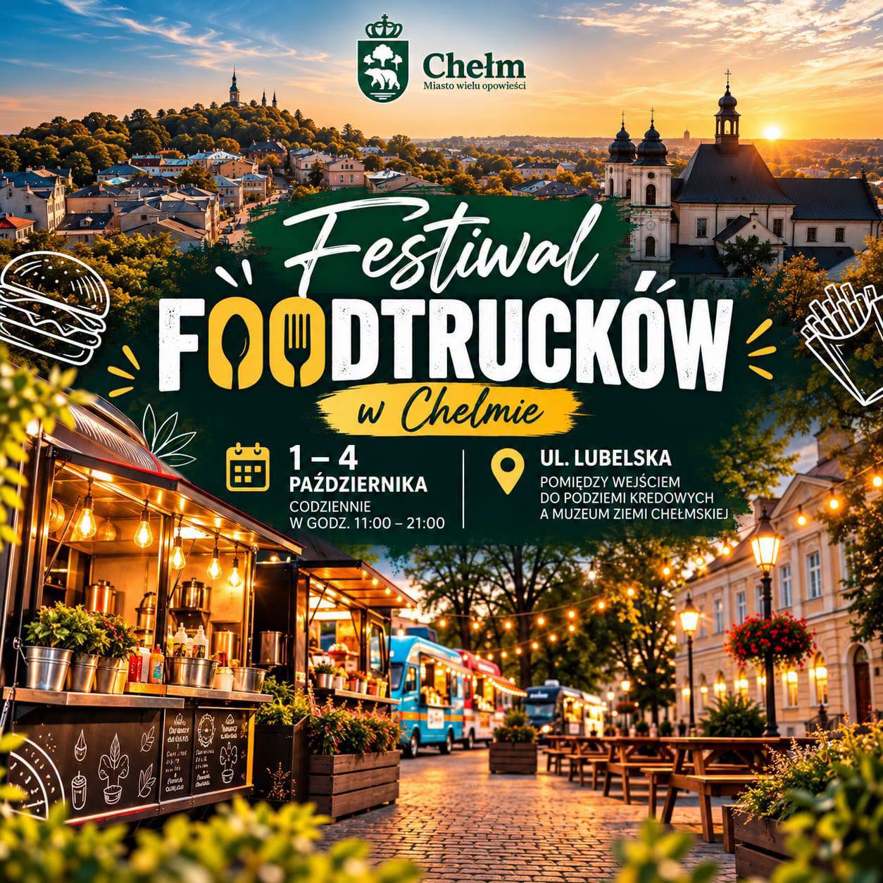 Festiwal Food Trucków w Chełmie 1-4 października 2026